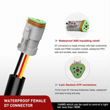 2PCS 16AWG 10FT Wire Extension Kit 3Pin Socket DT Connector Nilight