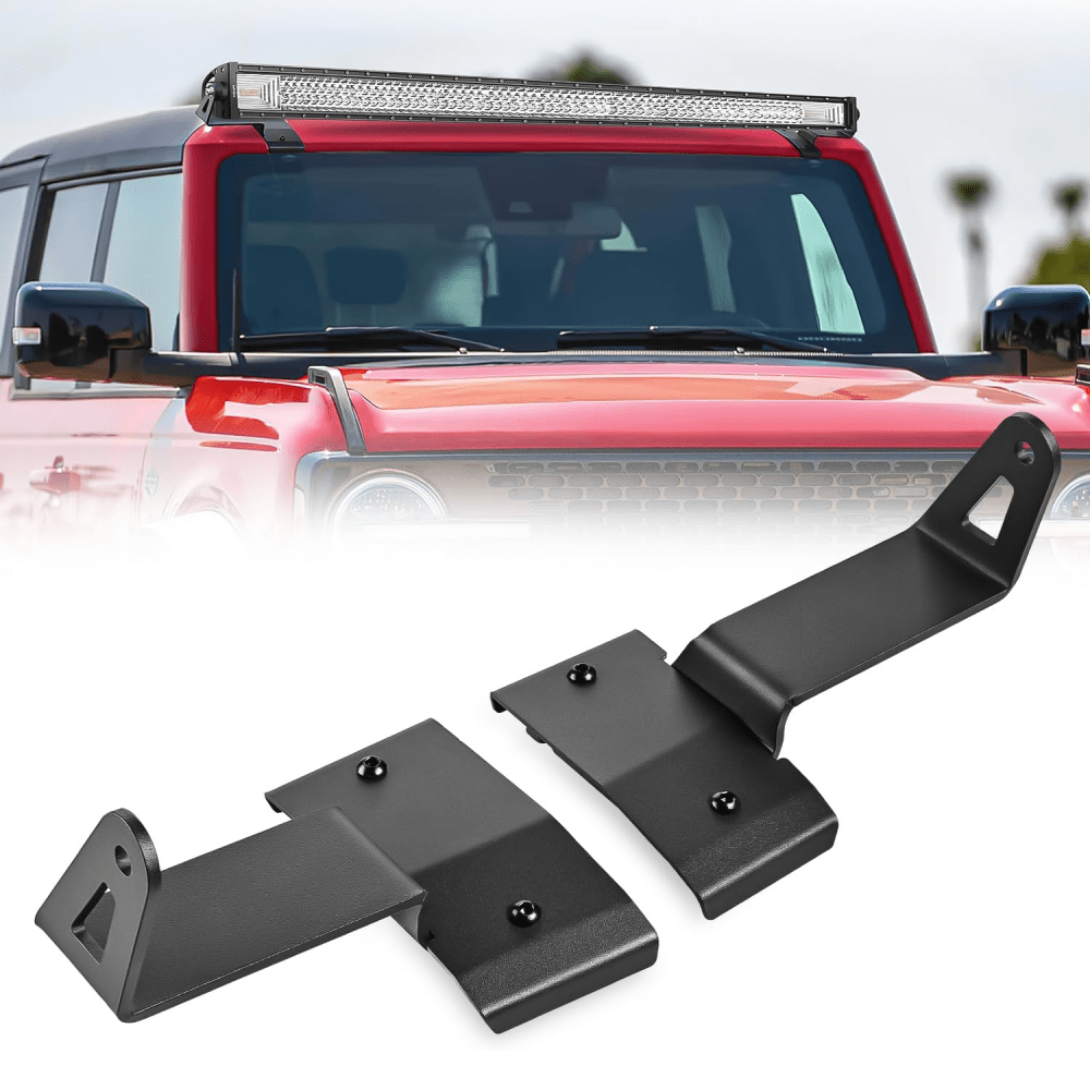 50 Inch Straight LightBar Over-Windshield Mounts For 2021-2023 Ford Bronco 2/4 Door Nilight