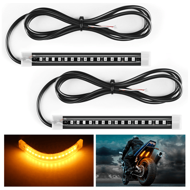 5 Inch 15Leds Amber Light Strip 2PCS Nilight