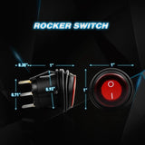 Rocker Switch 2Pcs 12V 3Pin On Off Rocker Switch