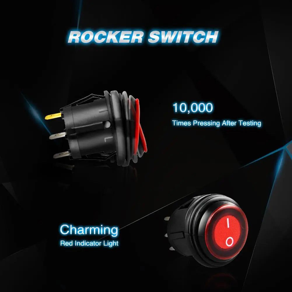 Rocker Switch 2Pcs 12V 3Pin On Off Rocker Switch