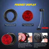 Trailer Light 2" Red Round Side Marker Light (5 Pcs)