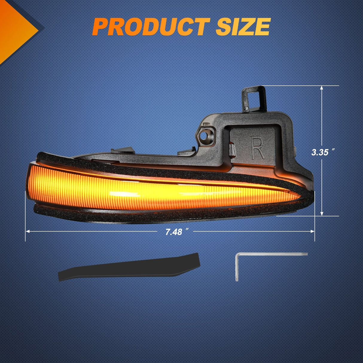 Side Mirror Marker Light for Toyota Tacoma/RAV4 XA50/Highlander XU70 Nilight