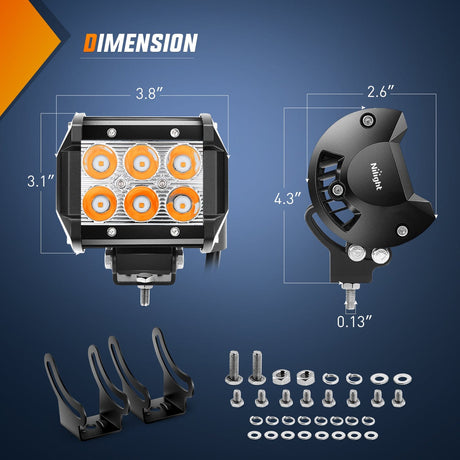 4 Inch ?Amber Beam LED Light Pods (Pair) Nillight