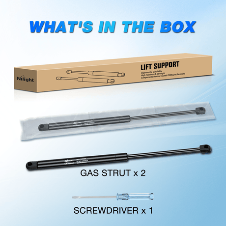 2 PCS Lift Support Struts Replacement for 2008-2013 Lexus is F 2006-2015 Lexus IS250 2005 Lexus IS300 2006-2015 Lexus IS350 Front Hood Gas Springs Shock Rods Nilight
