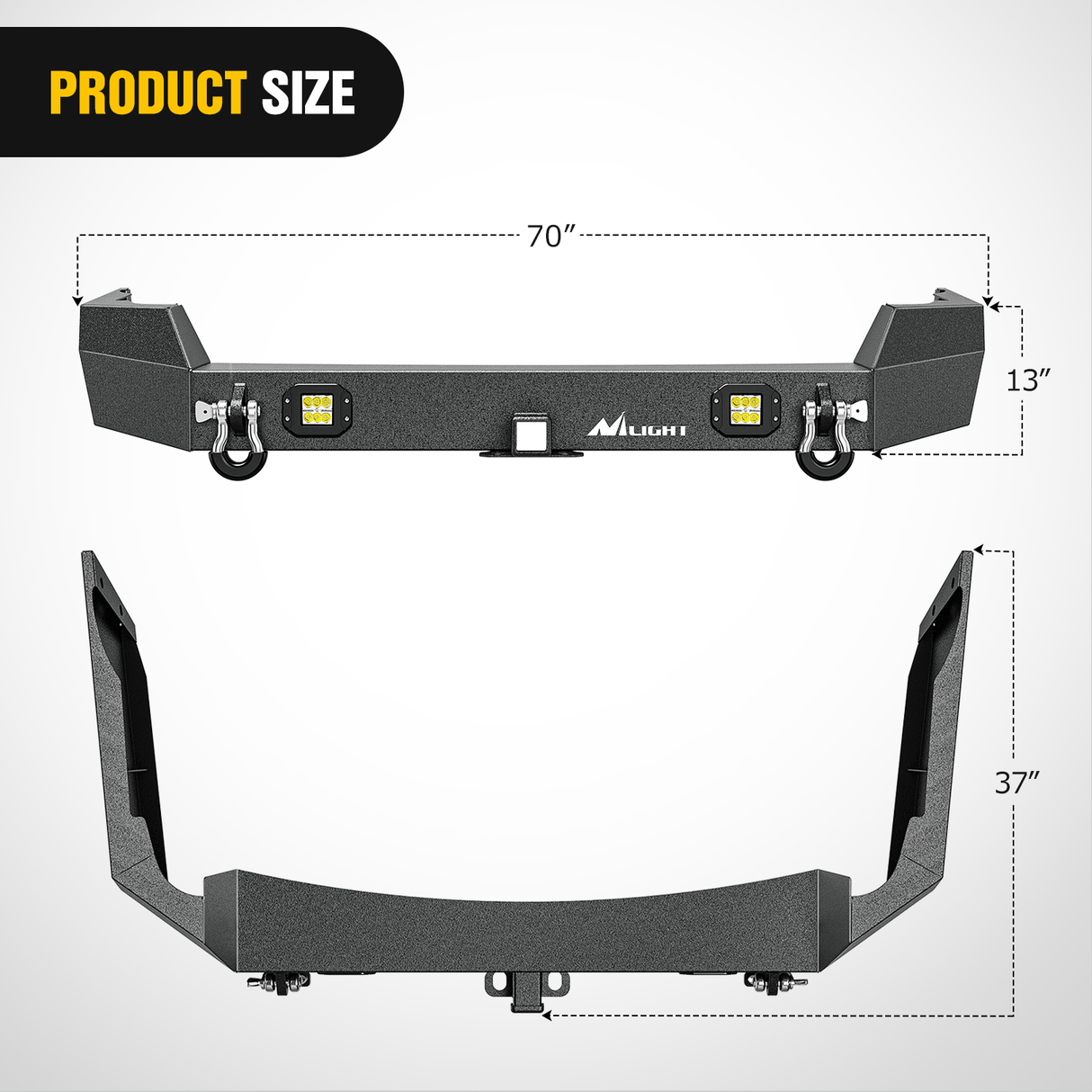 Rear Bumper for 1999-2004 Jeep Grand Cherokee WJ Nilight