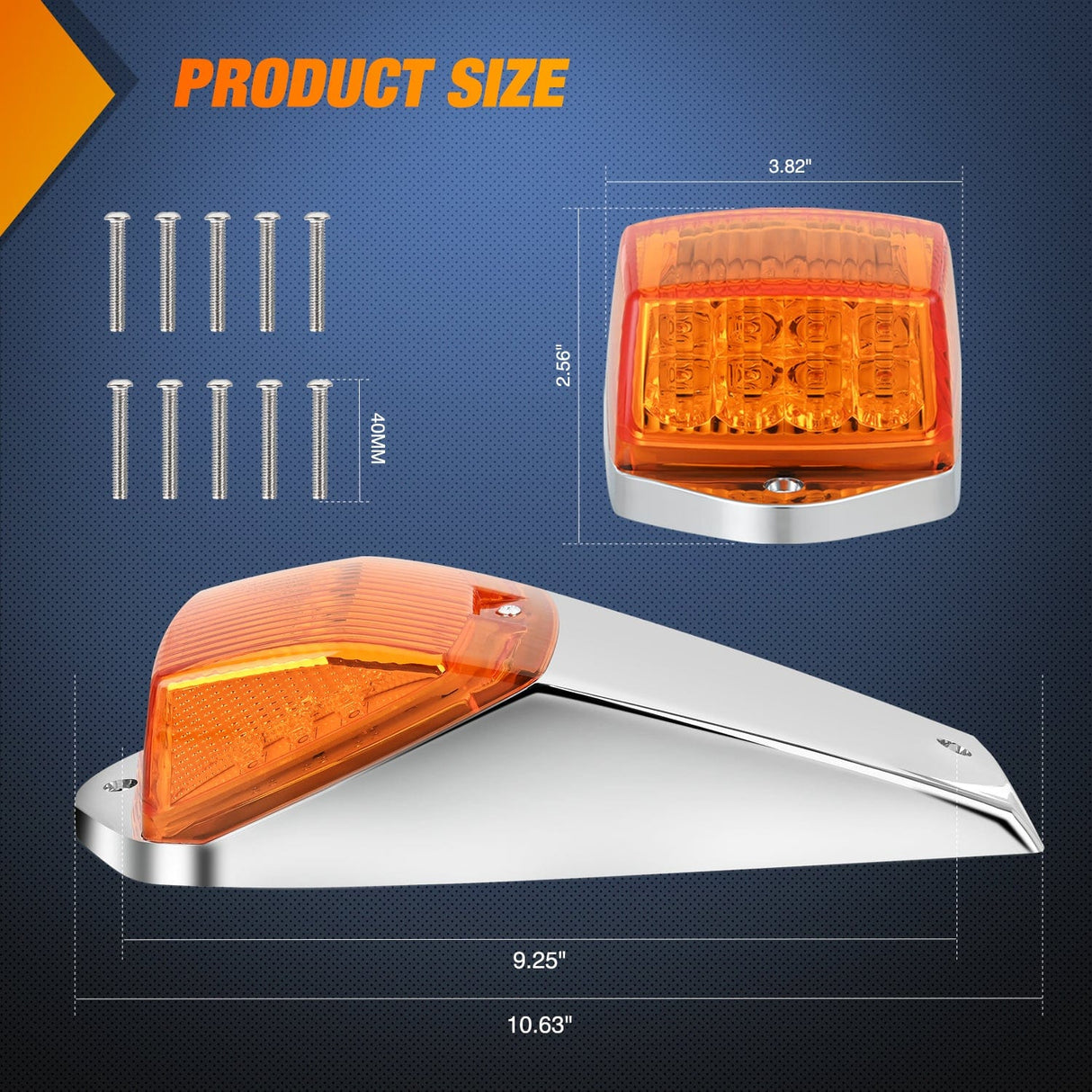 5PCS 17LED Amber Cab Roof Marker Light Nilight