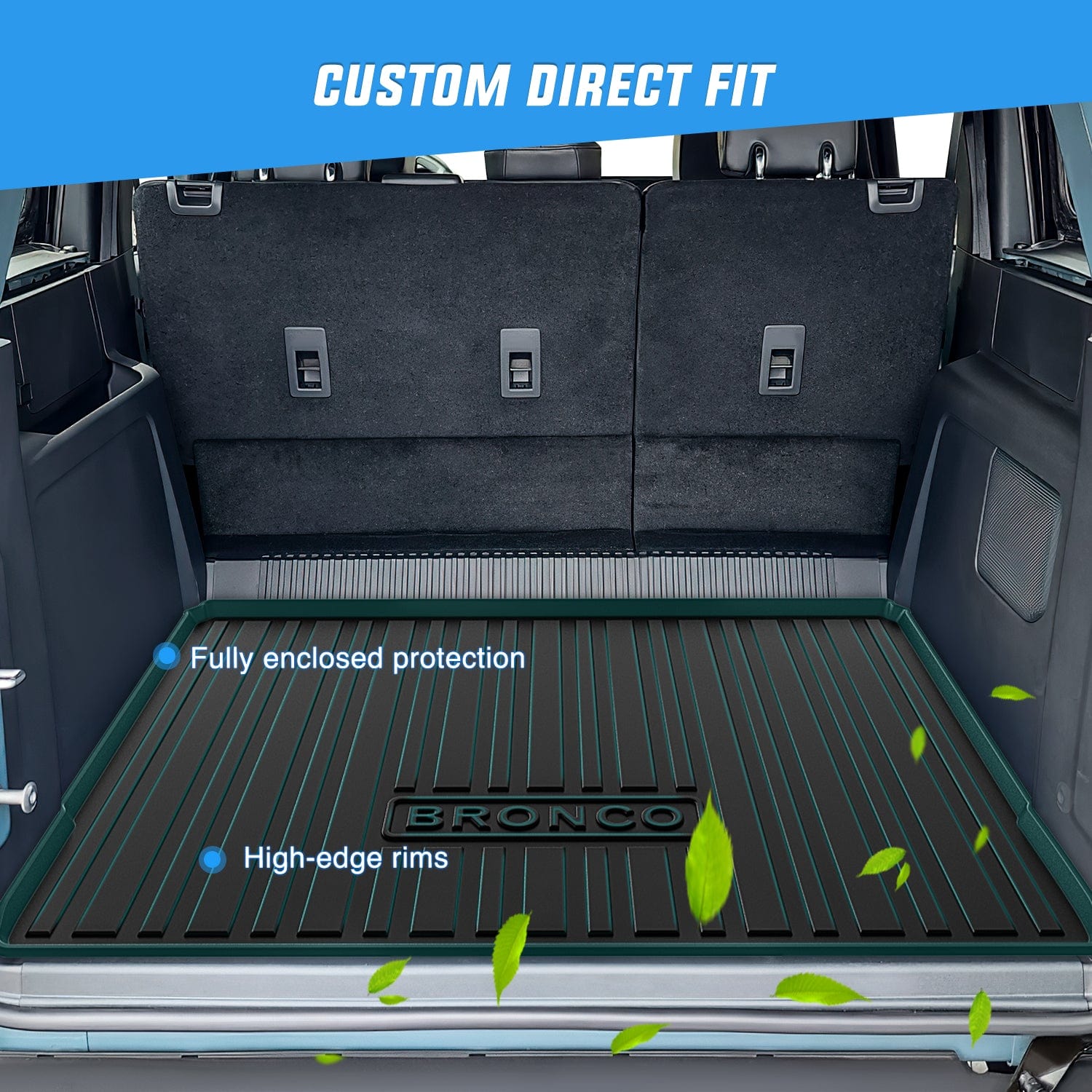 Cargo Mats for Ford Bronco 4 Door 2021-2024 Nilight