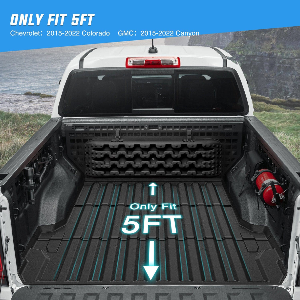 5ft Rubber Short Bed For 2015-2022 Chevy Colorado/GMC Canyon