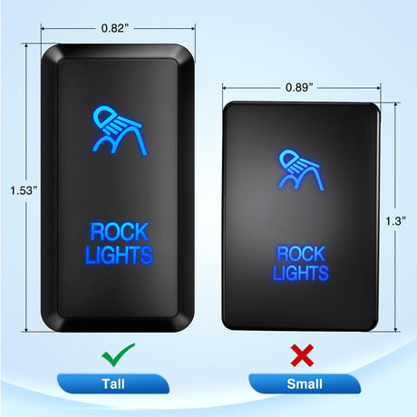 Toyota Rocker Lights Push Button Switch 12V ON Off Switch with Connector Wire Kit Nilight