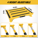 RV Yellow Folding Aluminum 4 Levels Adjustable Height Portable Platform Step Nilight