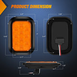 2 Pcs 5 X 3 Inch 10 Led Amber Rectangular Trailer Tail Light Nilight