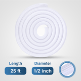 25ft-1/2inch White Cable Management Sleeves Nilight