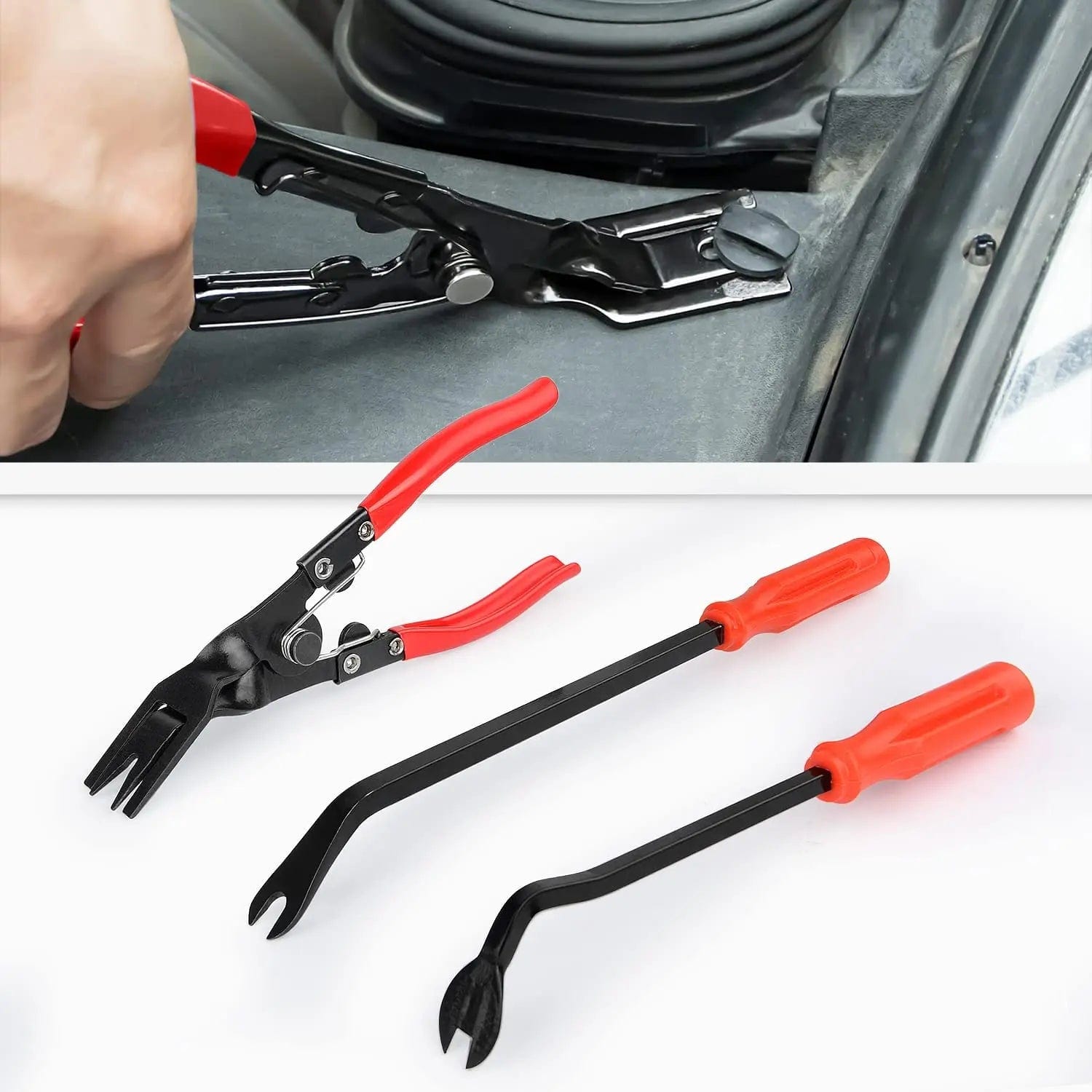 3 Pcs Auto Trim Removal Tool Red Nilight