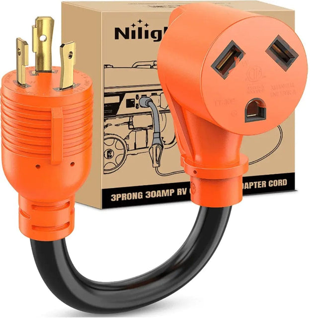 3 Prong 30AMP to 30AMP RV Generator Adapter Cord Nilight