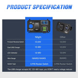 3 in 1 Multifunctional Integrated Switch Console Panel Nilight