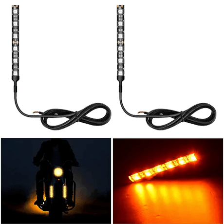 Trailer Light 3.5" 6-5050-SMD Amber LED Light Strip 2PCS