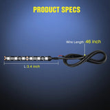 Trailer Light 3.5" 6-5050-SMD Amber LED Light Strip 2PCS