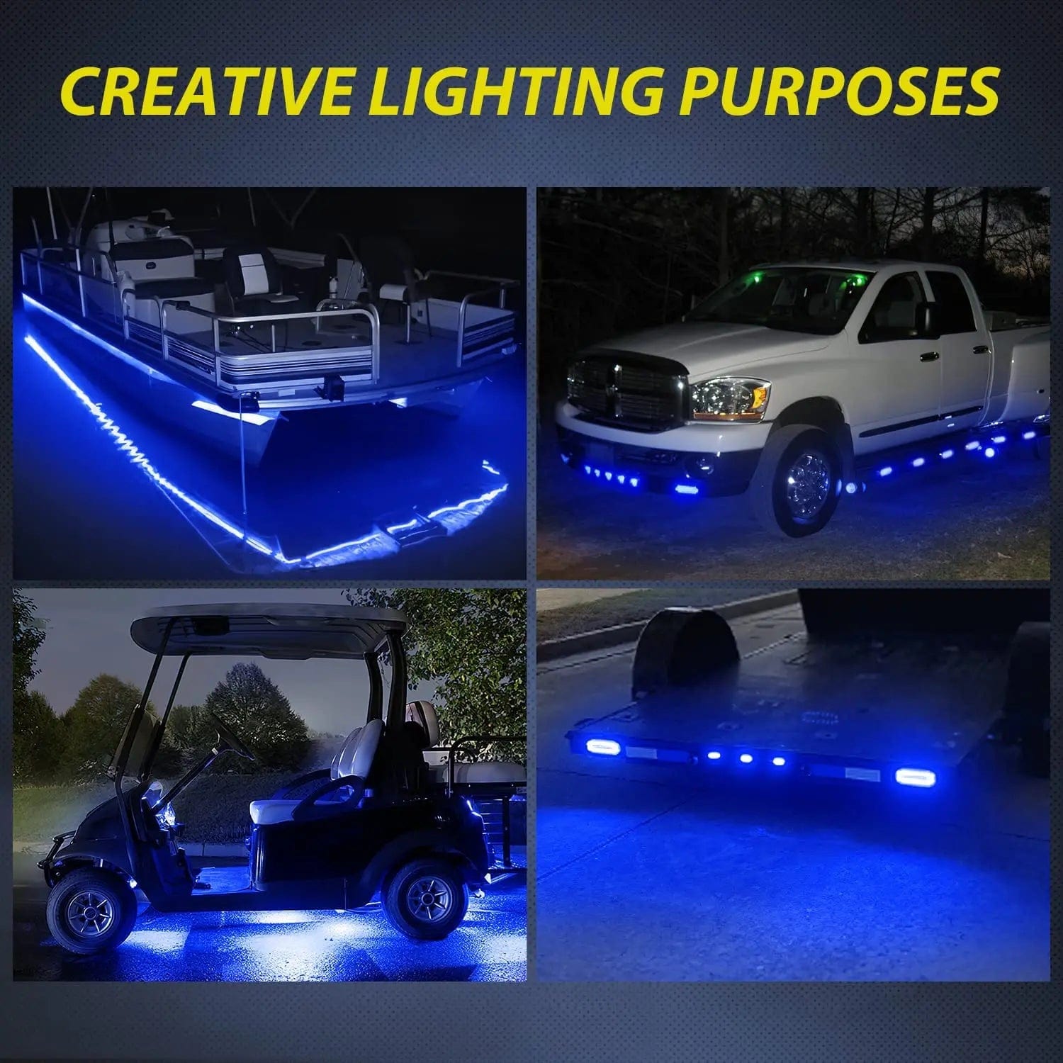 3.8 Inch 6 LEDs Blue Side Marker Lights (10 Pcs) Nilight