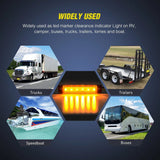 Trailer Light 3.8” 6 LEDs Amber Side Marker Lights (10 Pcs)