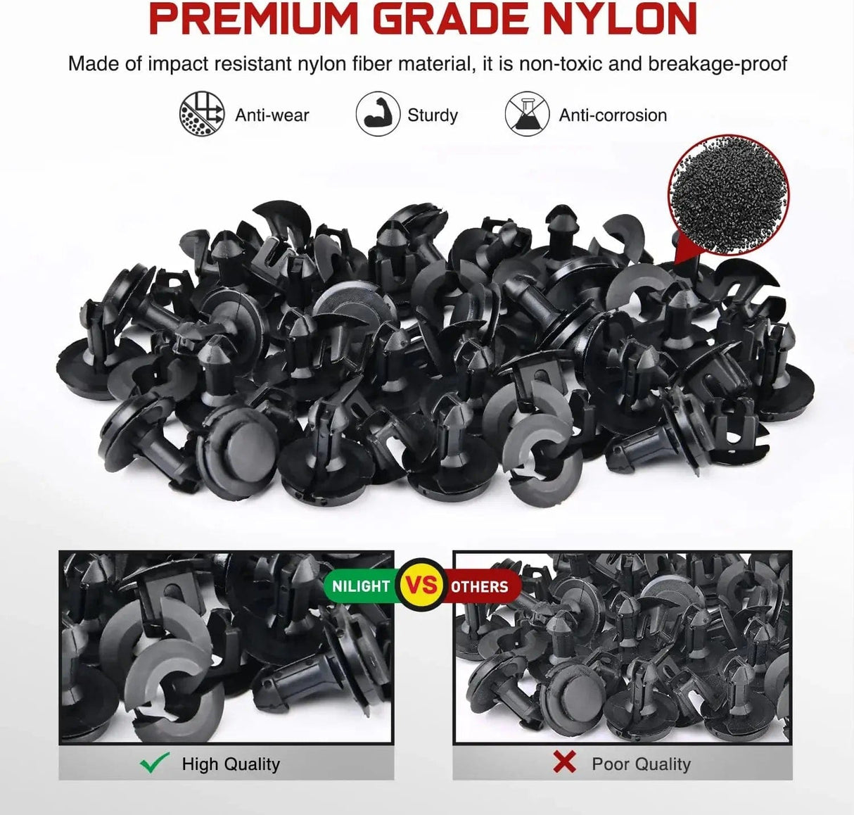 30 Pcs Head 26mm Hole 12mm Front Air Deflector Retainers Clips & Grommet Compatible with GM 15733971, 15733970 2007-2013 Chevrolet Avalanche 2006-2007 Hummer H3 Nilight