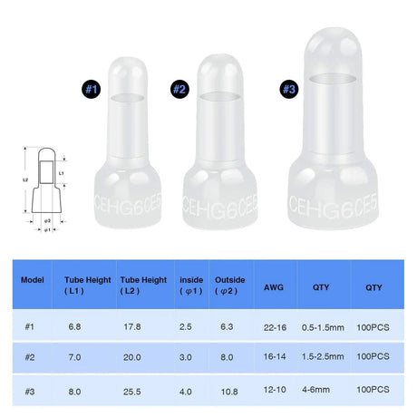 accessory 300Pcs Nylon Closed End Crimp Terminal