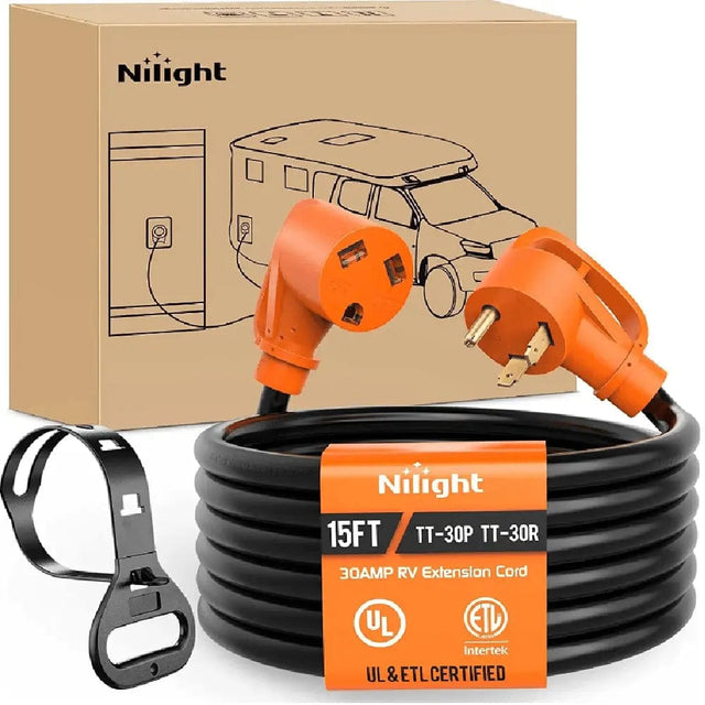 30Amp 15FT RV Extension Cord Nilight