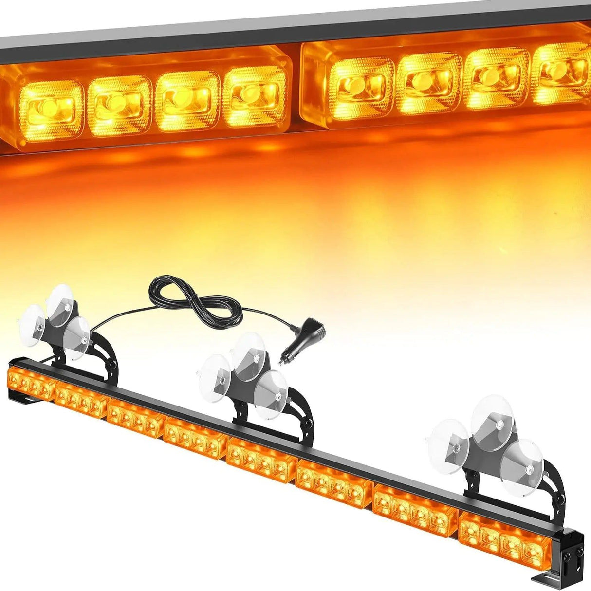 led strobe light 35" 32 Leds Traffic Advisor Strobe Amber Light Bar