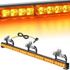 35 Inch 32 Leds Traffic Advisor Strobe Amber Light Bar