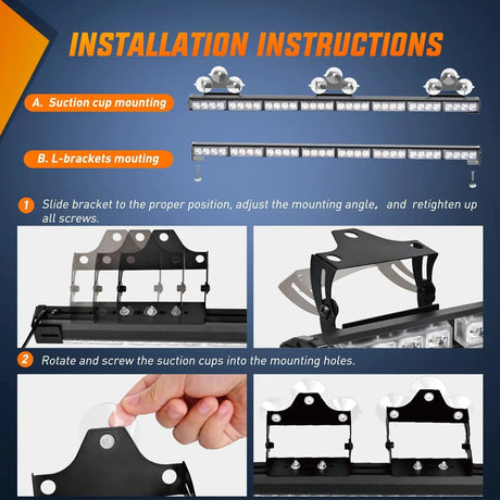 led strobe light 35" 32 Leds Traffic Advisor Strobe Amber Light Bar