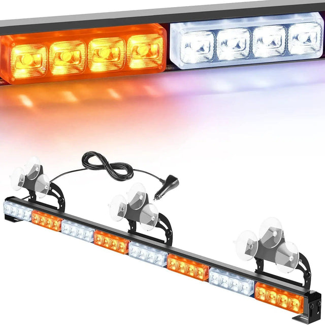 led strobe light 35" 32 Leds Traffic Advisor Strobe Amber White Light Bar