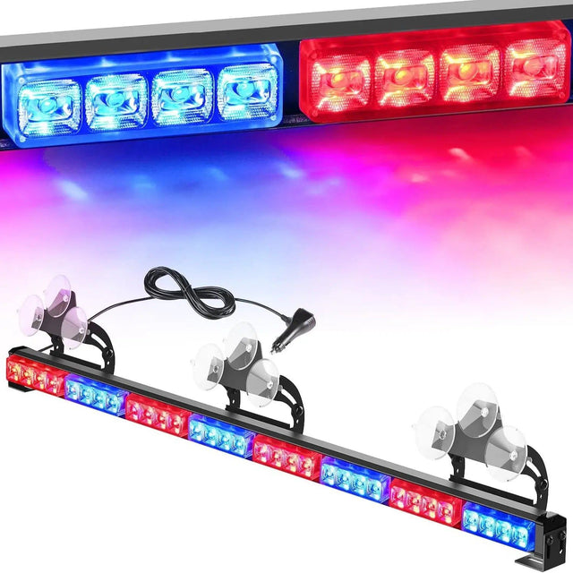 led strobe light 35" 32 Leds Traffic Advisor Strobe Blue Red Light Bar