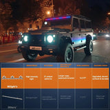 led strobe light 35" 32 Leds Traffic Advisor Strobe Blue Red Light Bar