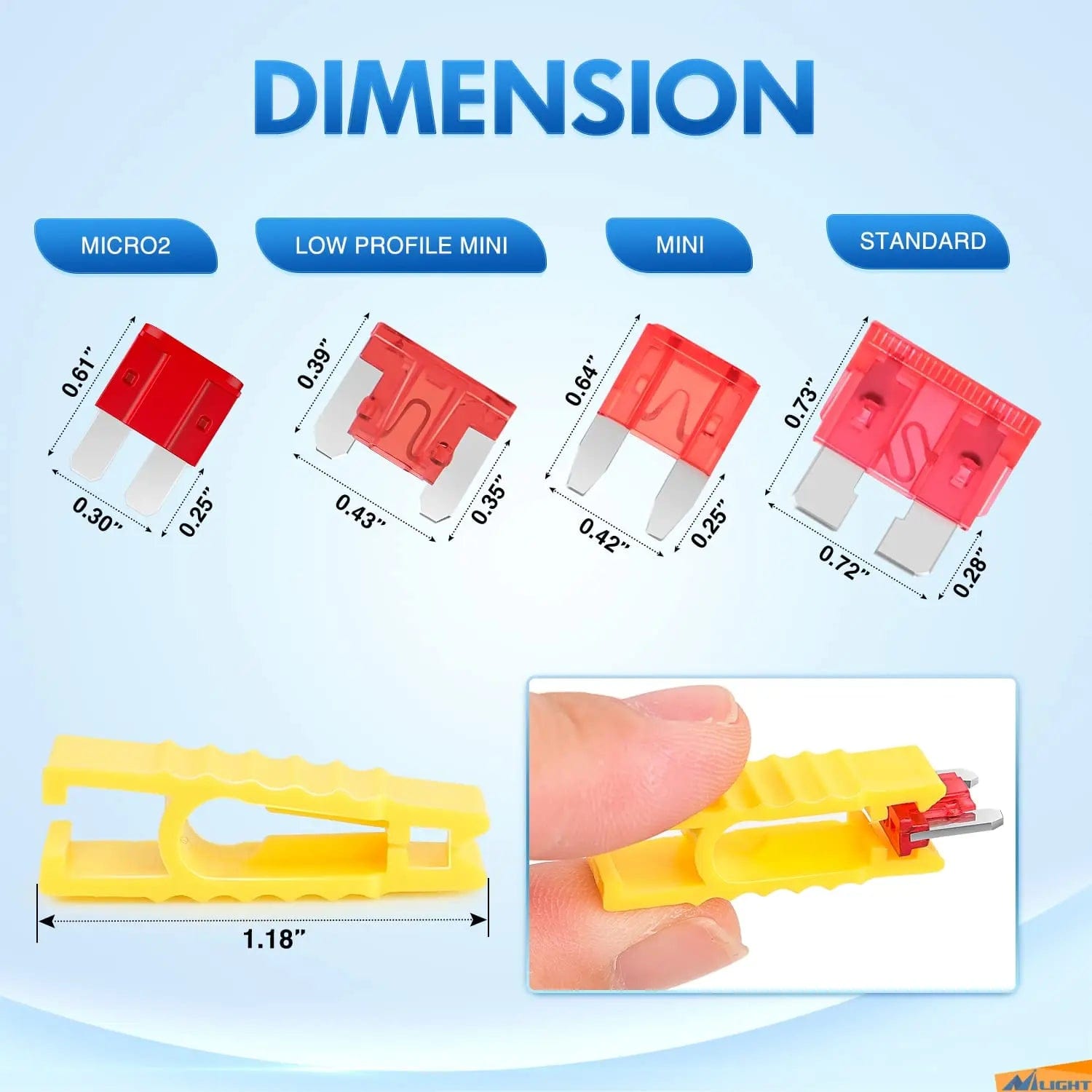 372Pcs Fuses Assortment Kit Standard Mini LP Mini Micro2 Blade Fuse Nilight