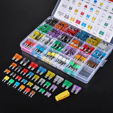 372Pcs Fuses Assortment Kit Standard Mini LP Mini Micro2 Blade Fuse Nilight