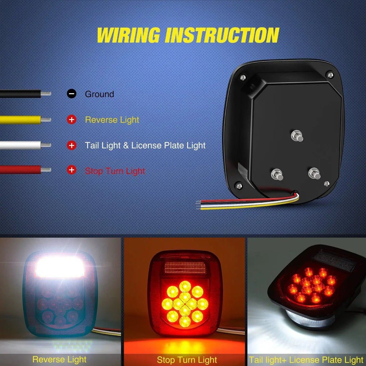 Trailer Light 39 LEDs Stop Turn Tail Light