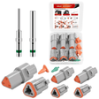 3 PIN DT Connector Kit 3 Sets Size 16 Solid Contacts Waterproof Male Female Terminal for 14-20 AWG DT Series Connector nilight