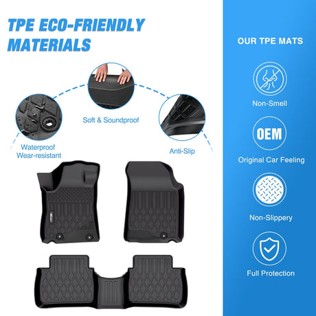 TPE Floor Mats for Nissan Altima 2013-2018 Nilight