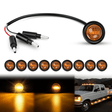 3/4¡± Amber Round LED Marker Lights 3 Connectors (10 Pcs) Nilight