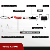 Trailer Breakaway Switch with 6FT Spring Coiled Cable Nilight