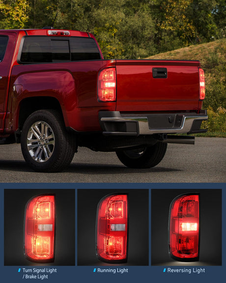 Nilight Taillight Assembly Compatible with 2015-2022 Chevy Colorado Rear Lamp Replacement OE Style Driver Side w/Bulbs Nilight