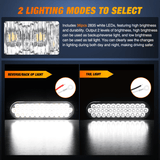 7.5 Inch Aluminum Housing Tail Light 2 PCS 36 LED White Back Up Reverse Marker Light Nilight