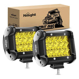 4 Inch 36W 3600LM Amber Triple Row Spot Led Pods (Pair) Nilight