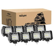 4 Inch 60W 6000LM Triple Row Spot Flood LED Pods (8PCS) Nilight