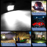 4 Inch 60W 6000LM Triple Row Spot Flood LED Pods (8PCS) Nilight