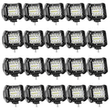 4 Inch 60W 6000LM Triple Row Spot Flood Led Pods (20 Packs) Nilight