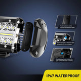 4 Inch 60W 6000LM Triple Row Spot Flood Led Pods (20 Packs) Nilight