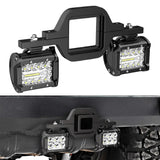 4 Inch 60W Triple Row Spot Flood Led Pods (Pair) | 2.5 Inch Tow Hitch Mount Nilight