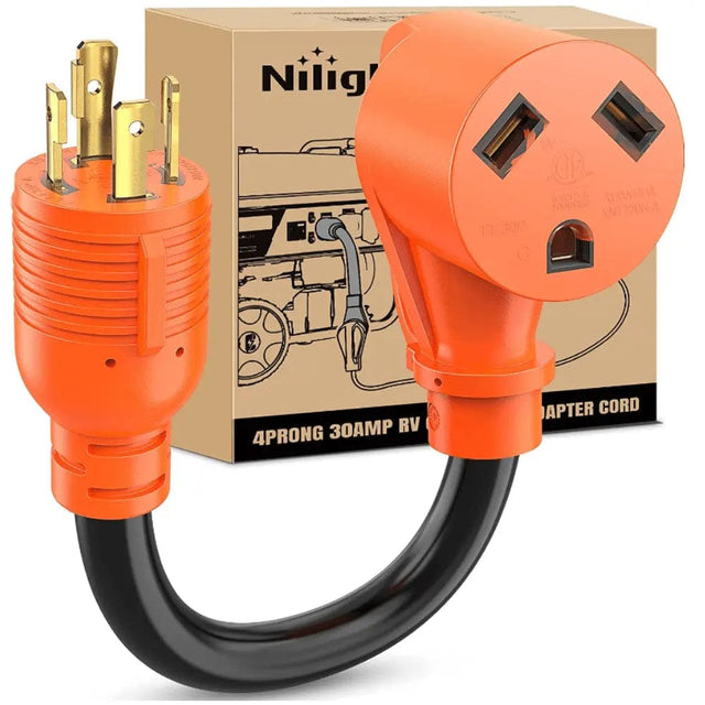 4 Prong 30AMP to 30AMP RV Generator Adapter cord Nilight