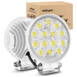 4.5 Inch 42W 4200LM Round Flood White Case Led Work Lights (Pair) Nilight